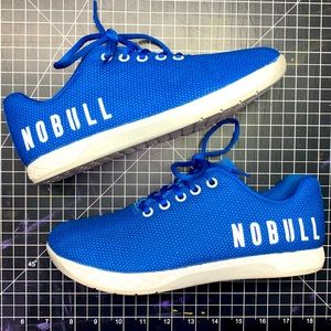 NoBull No Bull Low Trainer CrossFit Sneakers Men 7 Women 8.5 Royal Blue White
